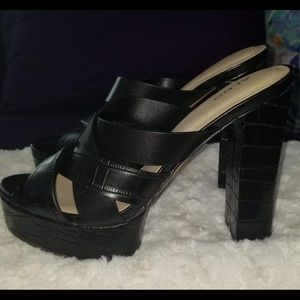 Sling Back Block Heels